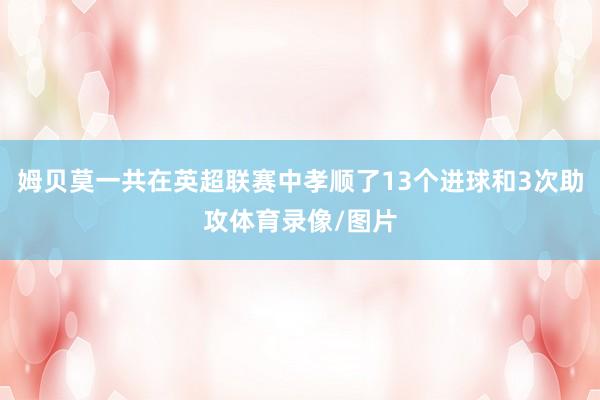 姆贝莫一共在英超联赛中孝顺了13个进球和3次助攻体育录像/图片