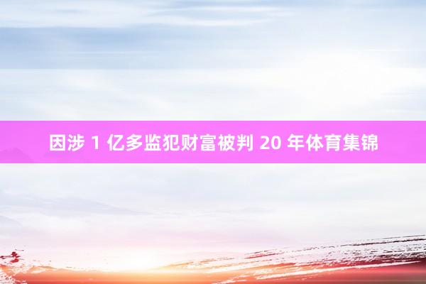 因涉 1 亿多监犯财富被判 20 年体育集锦