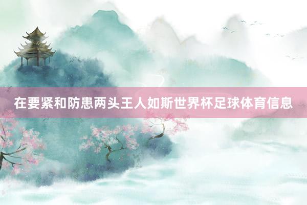 在要紧和防患两头王人如斯世界杯足球体育信息