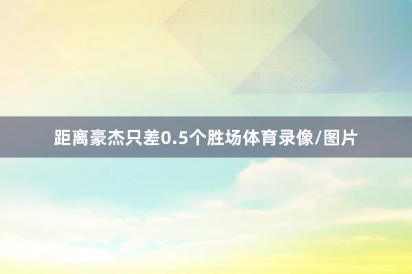 距离豪杰只差0.5个胜场体育录像/图片