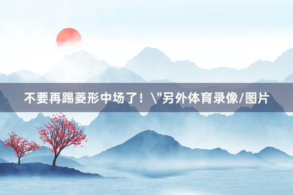 不要再踢菱形中场了！