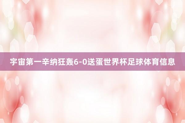 宇宙第一辛纳狂轰6-0送蛋世界杯足球体育信息