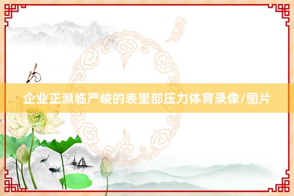 企业正濒临严峻的表里部压力体育录像/图片