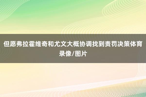 但愿弗拉霍维奇和尤文大概协调找到责罚决策体育录像/图片