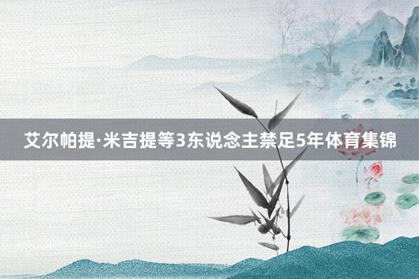 艾尔帕提·米吉提等3东说念主禁足5年体育集锦