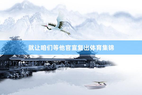 就让咱们等他官宣复出体育集锦