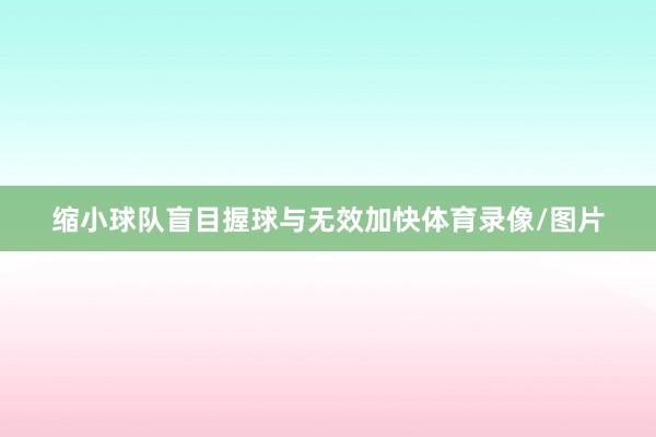 缩小球队盲目握球与无效加快体育录像/图片