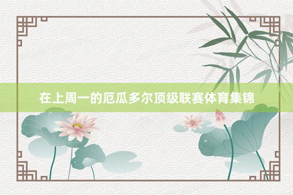 在上周一的厄瓜多尔顶级联赛体育集锦