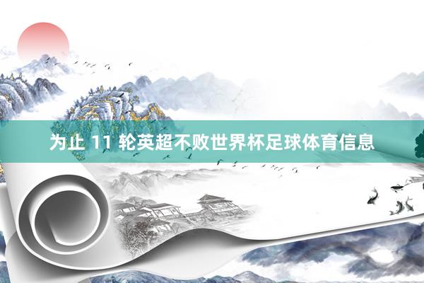 为止 11 轮英超不败世界杯足球体育信息