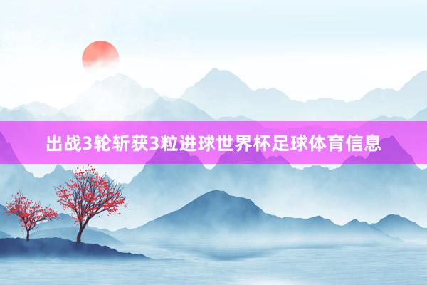 出战3轮斩获3粒进球世界杯足球体育信息