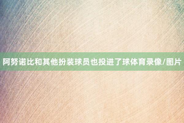阿努诺比和其他扮装球员也投进了球体育录像/图片