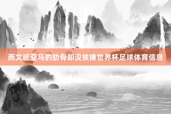 而文班亚马的肋骨却没挨揍世界杯足球体育信息
